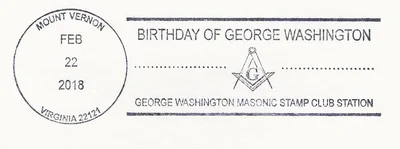 Birthday of George Washington pictorial postmark (square &&hellip;