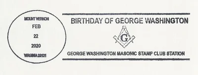Birthday of George Washington pictorial postmark (square &&hellip;