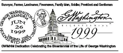 GWMNM Dedication Bicentennial pictorial postmark (Memorial building, portrait&hellip;